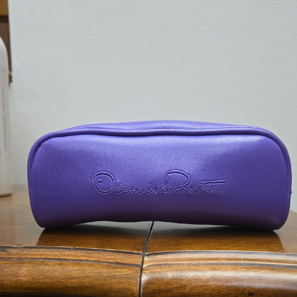 Oscar de la Renta Purple Cosmetic Bag